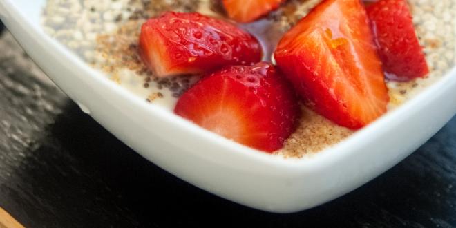 gluten-free porridge with berries and nuts