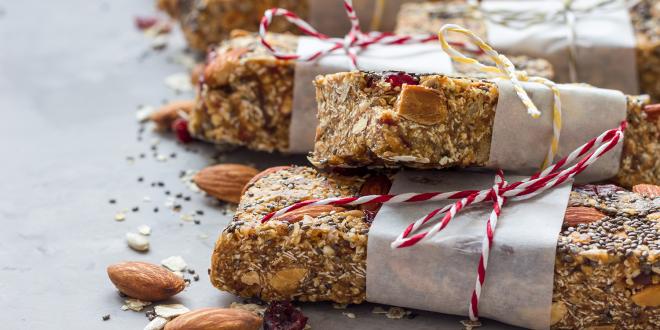 fresh oat bars with almond
